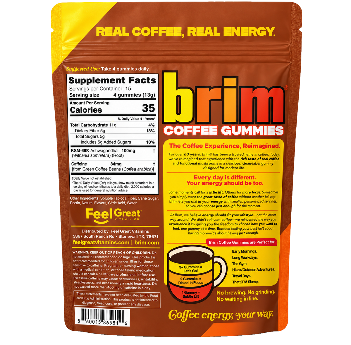 Jolted Caramel with Caffeine and Functional Mushrooms.