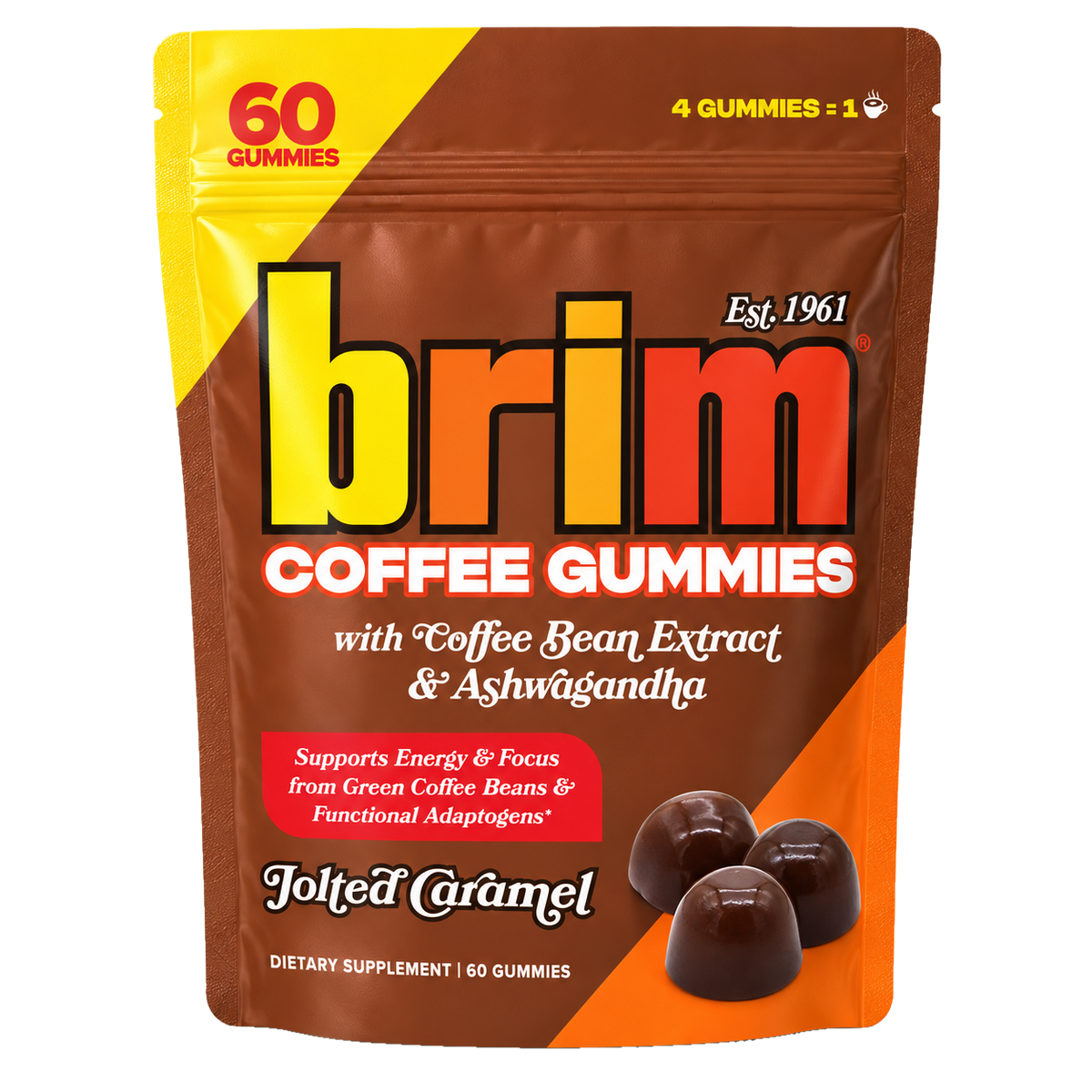 Jolted Caramel with Caffeine and Functional Mushrooms.